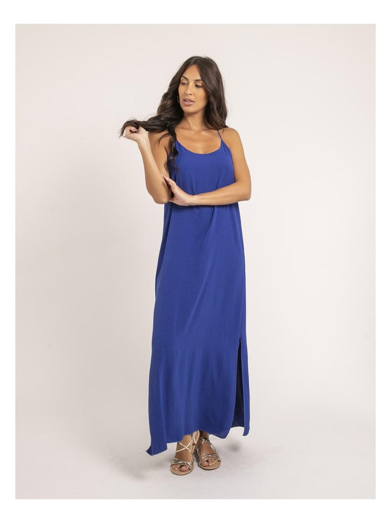 Vestido largo IGGY Azul real - Kiabi