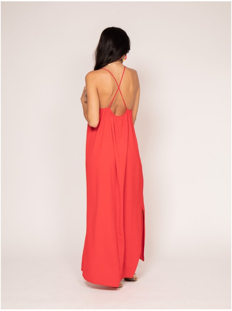 Vestido largo IGGY Rojo - Kiabi