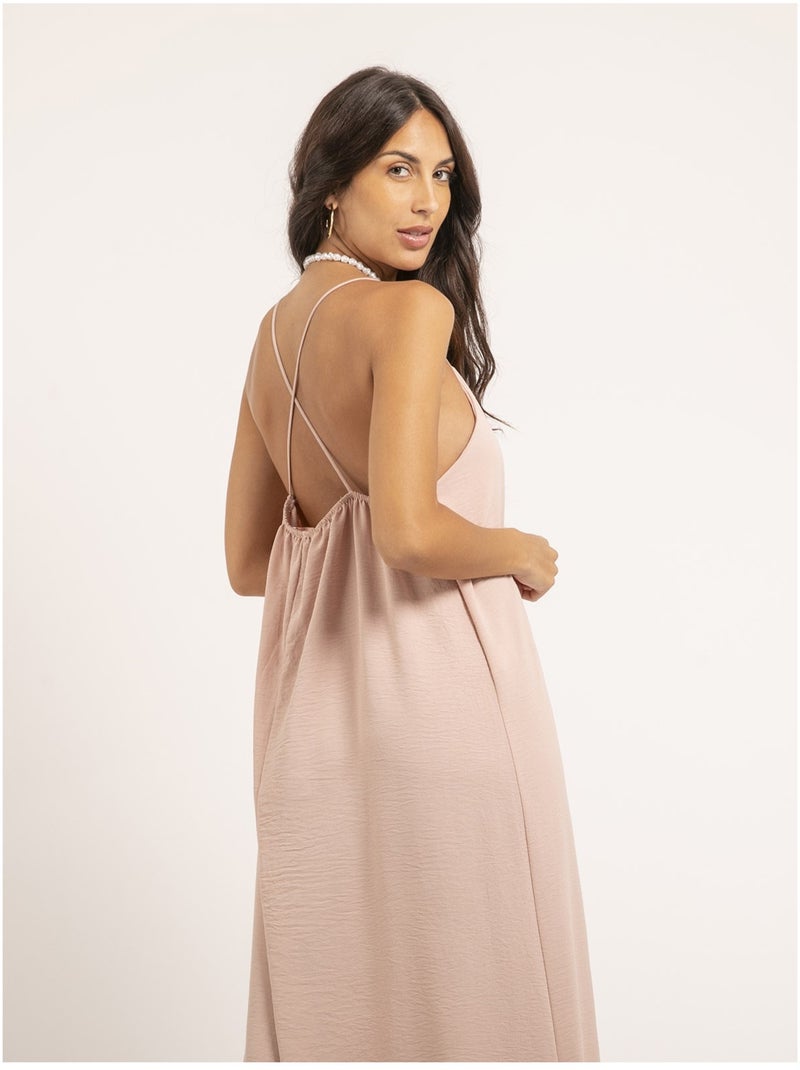 Vestido largo IGGY Rosa - Kiabi