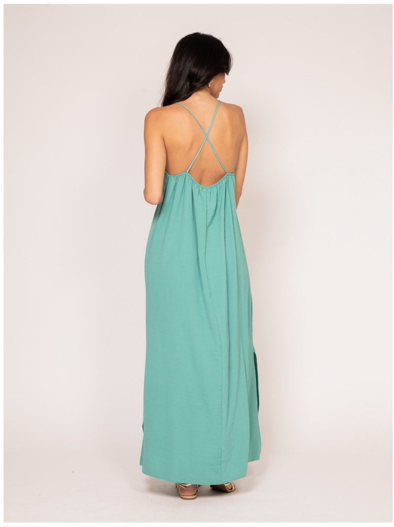 Vestido largo IGGY Verde agua - Kiabi