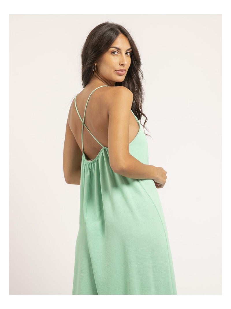 Vestido largo IGGY Verde - Kiabi