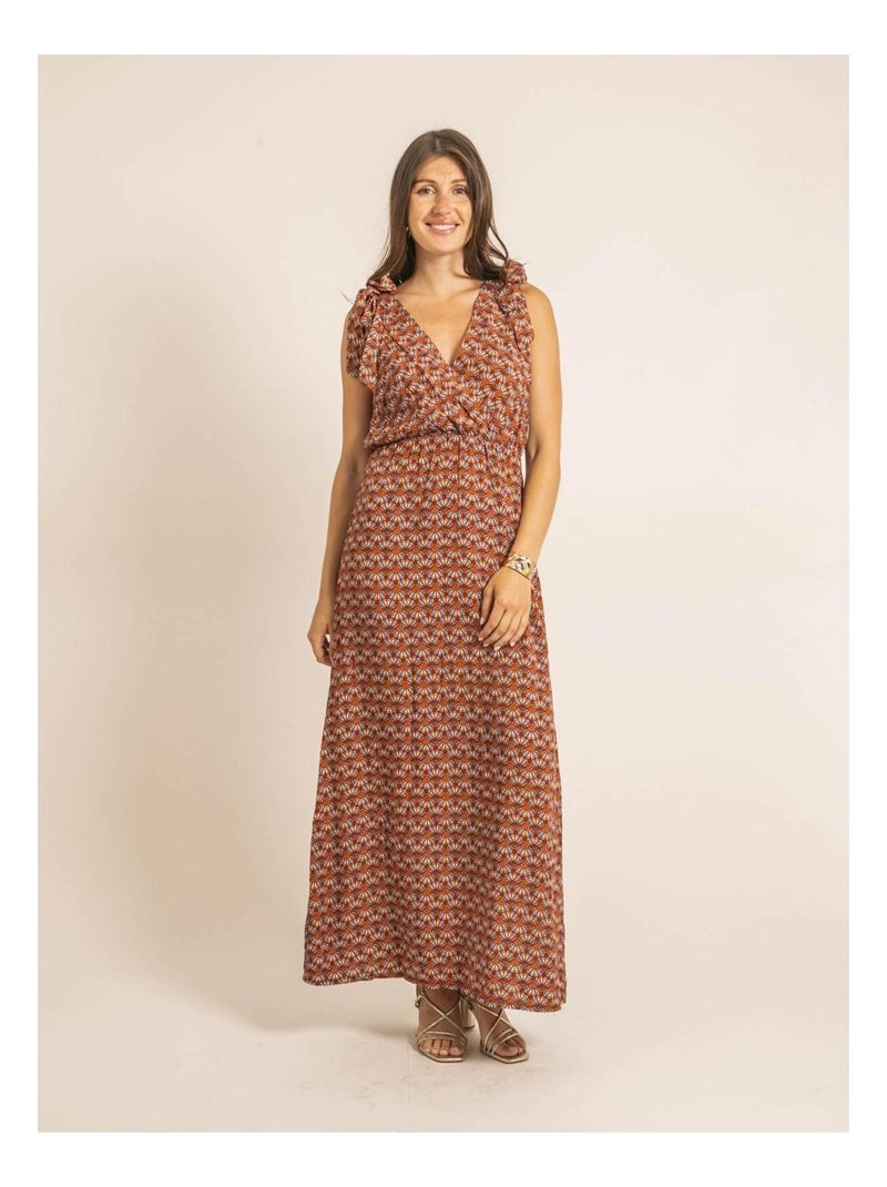 Vestido largo ILIANA Rojo ladrillo - Kiabi