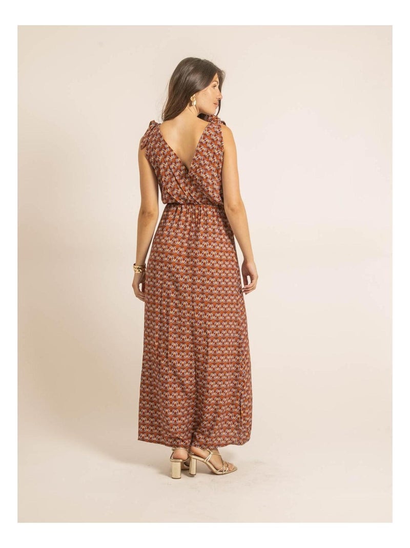 Vestido largo ILIANA Rojo ladrillo - Kiabi
