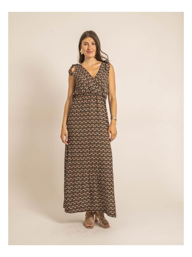 Vestido largo ILIANA Verde - Kiabi