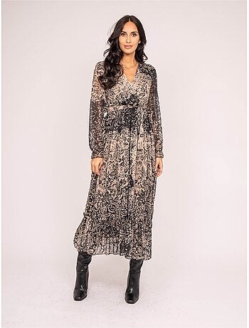 Vestido largo imprime IVIK