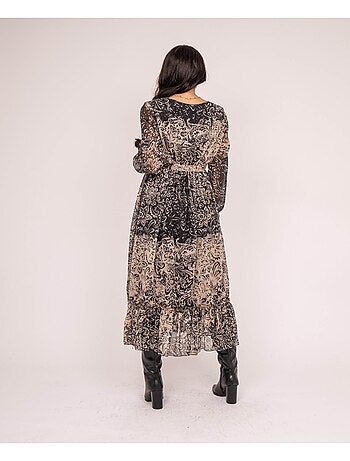Vestido largo imprime IVIK