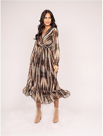 Vestido largo imprime IZAN