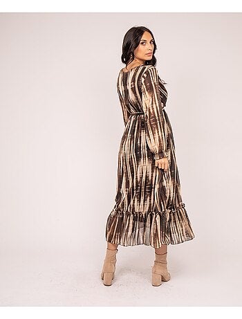 Vestido largo imprime IZAN