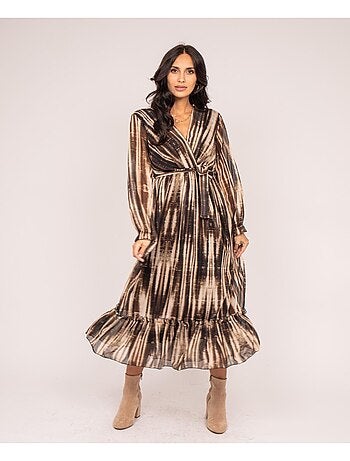 Vestido largo imprime IZAN