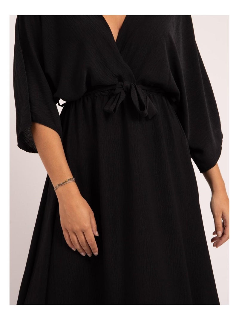 Vestido largo ioanna Negro - Kiabi