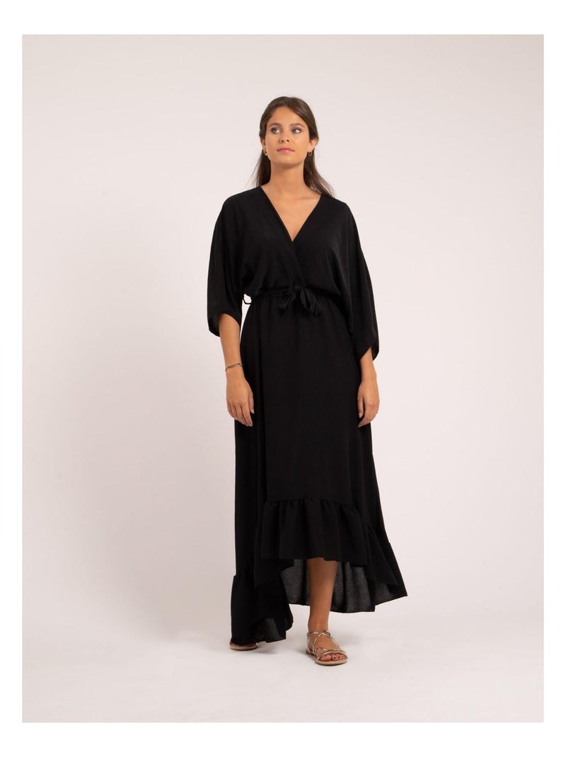 Vestido largo ioanna Negro - Kiabi