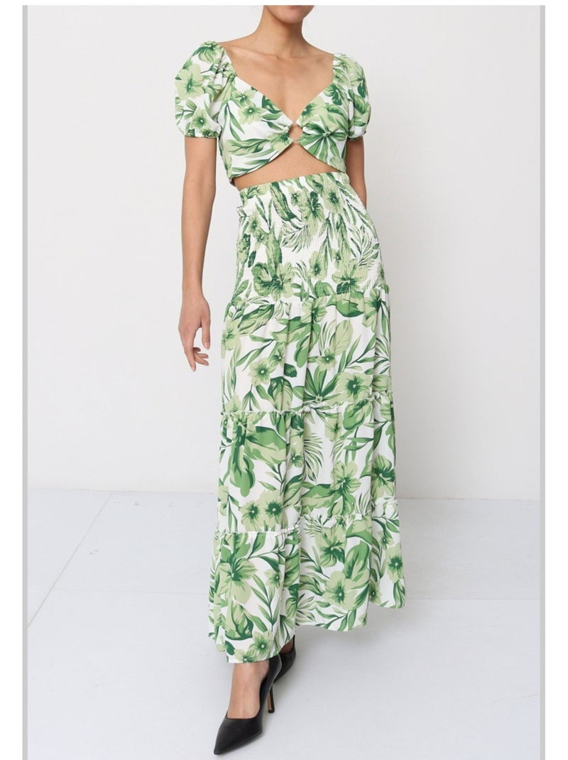Vestido largo Kebello Verde - Kiabi