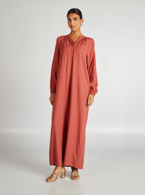 Vestido largo liso - Kiabi