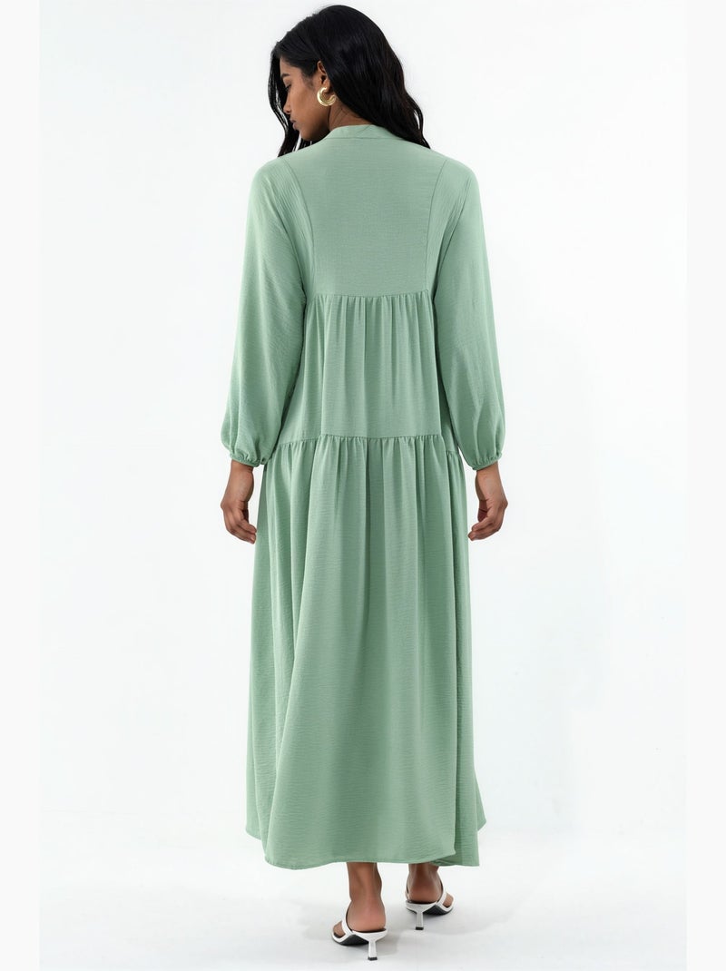 Vestido largo modesto bdart Verde - Kiabi