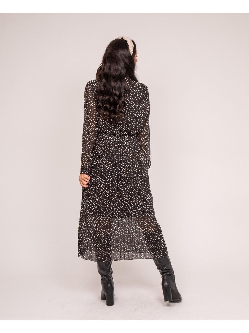 Vestido largo motifs iold Negro - Kiabi