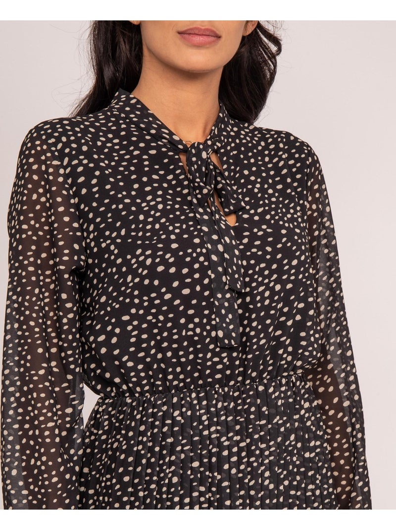 Vestido largo motifs iold Negro - Kiabi