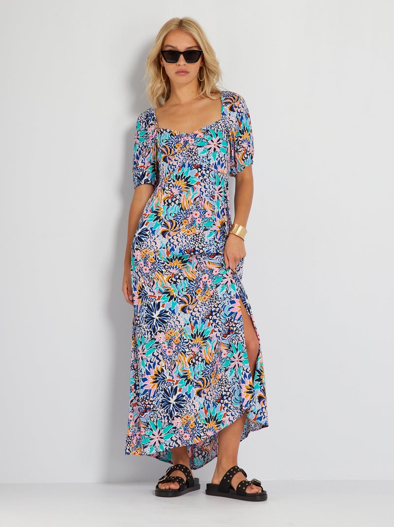 Vestido largo multicolor 'JDY' negro - Kiabi