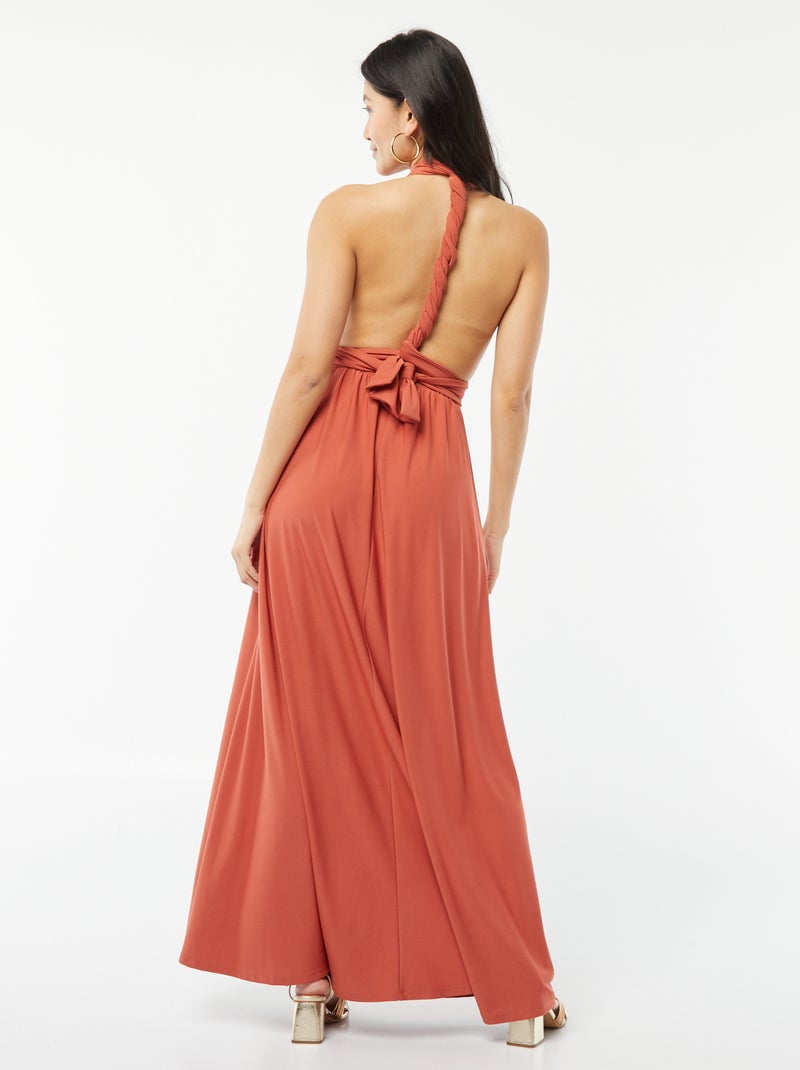 Vestido largo multiposición NARANJA - Kiabi