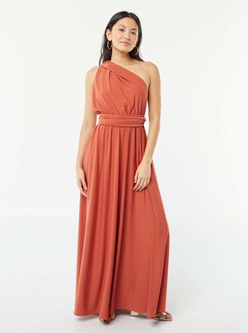 Vestido largo multiposición NARANJA - Kiabi