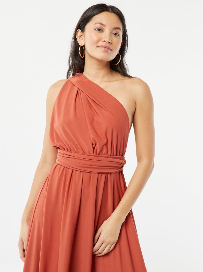 Vestido largo multiposición NARANJA - Kiabi