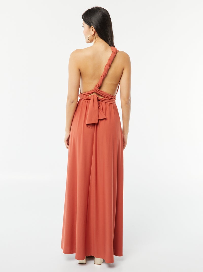 Vestido largo multiposición NARANJA - Kiabi