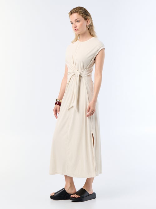 Vestido largo para anudar - Kiabi