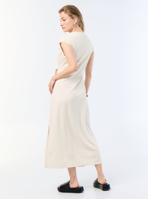 Vestido largo para anudar - Kiabi