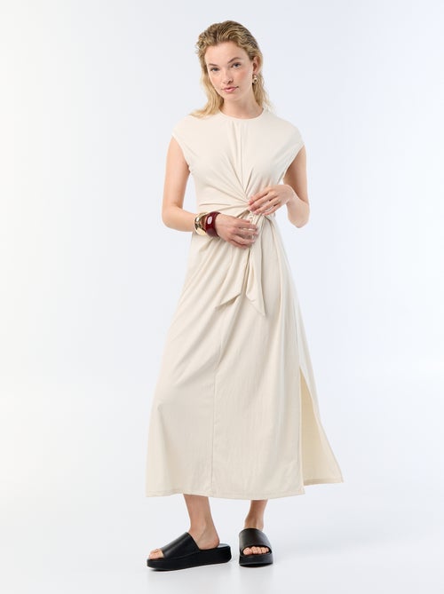 Vestido largo para anudar - Kiabi