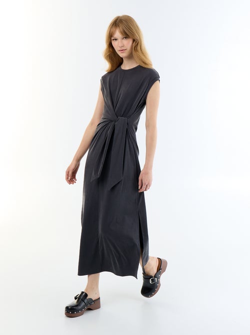 Vestido largo para anudar - Kiabi