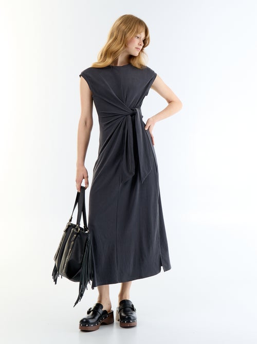Vestido largo para anudar - Kiabi