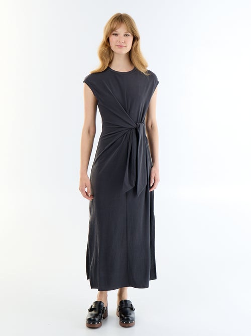 Vestido largo para anudar - Kiabi
