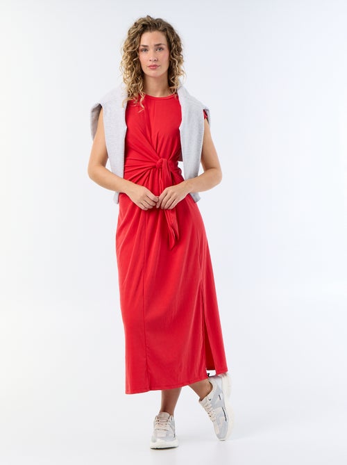 Vestido largo para anudar - Kiabi