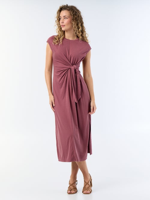 Vestido largo para anudar - Kiabi