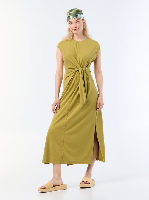 Vestido largo para anudar - Kiabi