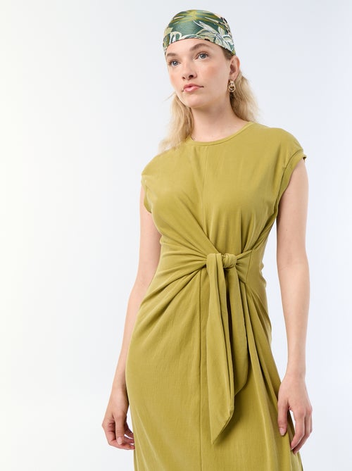 Vestido largo para anudar - Kiabi