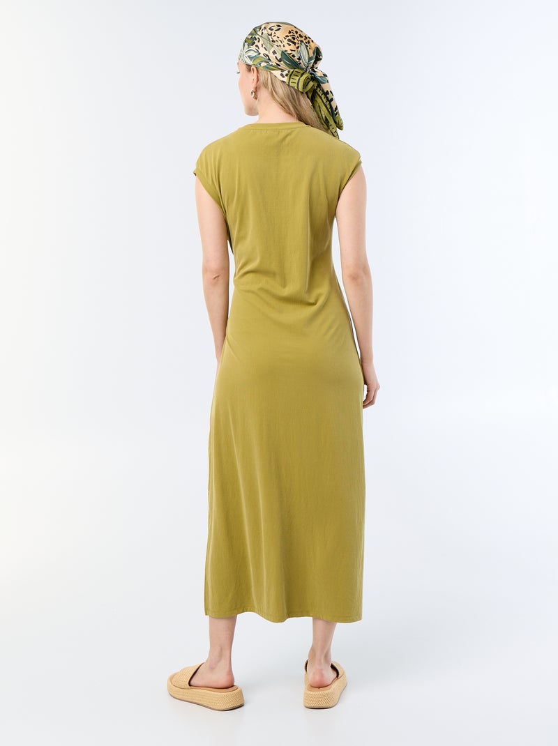 Vestido largo para anudar Verde - Kiabi