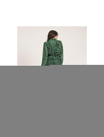 Vestido largo plisado con motivos INASSIA