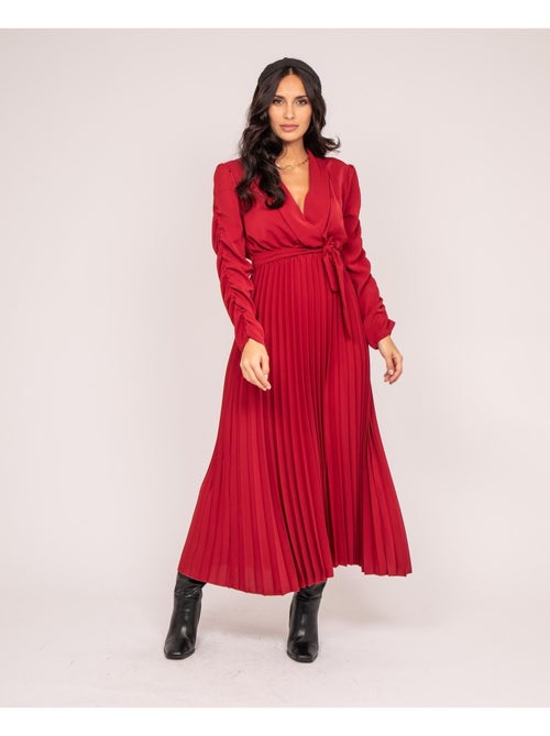 Vestido largo plissée ILEM - Kiabi