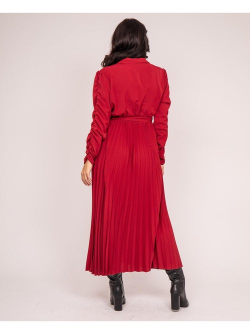 Vestido largo plissée ILEM - Kiabi