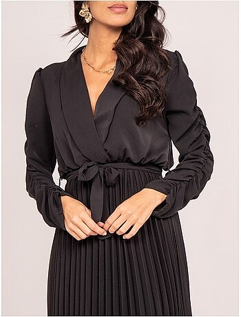 Vestido largo plissée ilem