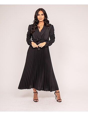 Vestido largo plissée ilem
