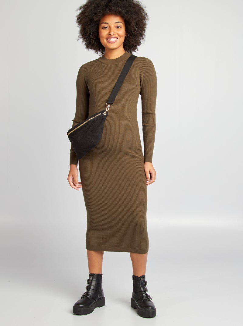 Vestido largo premamá KAKI - Kiabi