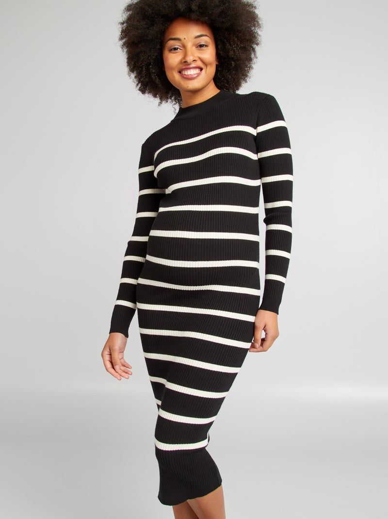 Vestido largo premamá NEGRO - Kiabi