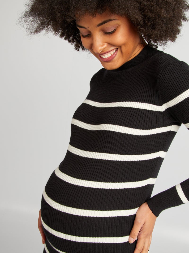 Vestido largo premamá NEGRO - Kiabi