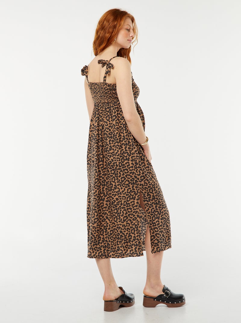 Vestido largo premamá sin mangas Beige - Kiabi