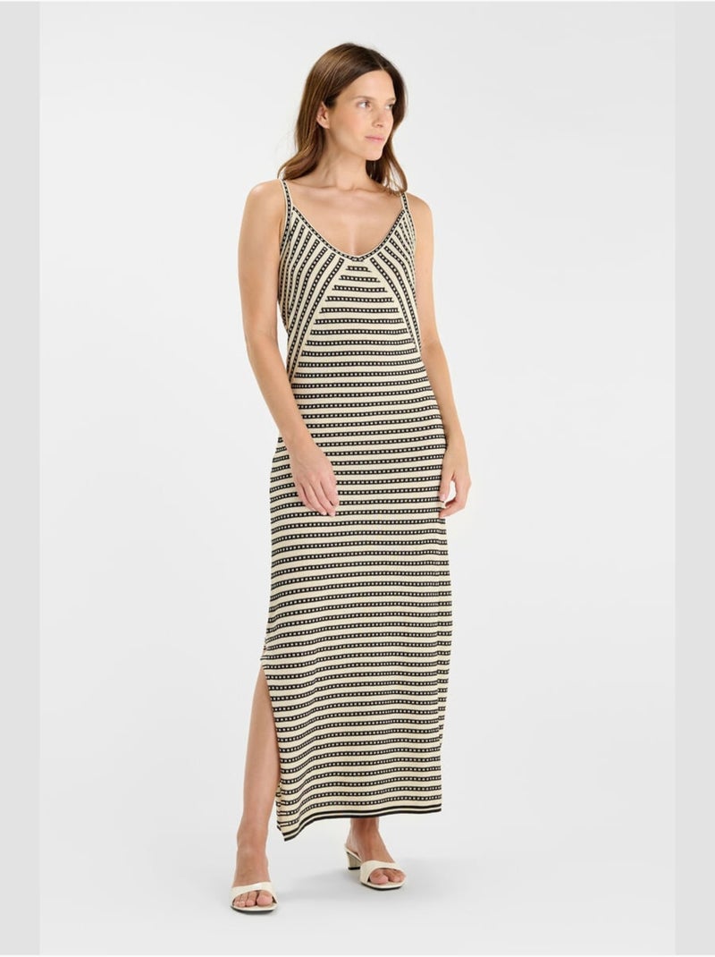 Vestido largo recto ryva Blanco - Kiabi