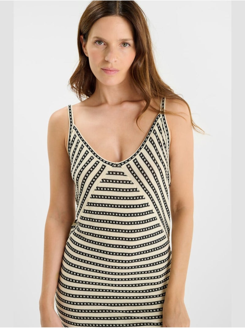 Vestido largo recto ryva Blanco - Kiabi