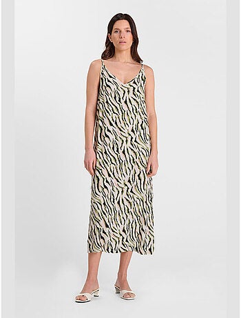 Vestido largo recto ZEBRAKA