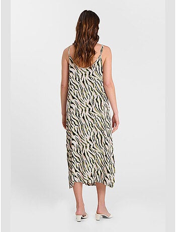 Vestido largo recto ZEBRAKA