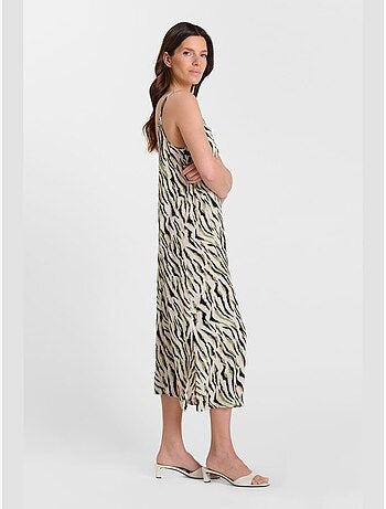 Vestido largo recto ZEBRAKA